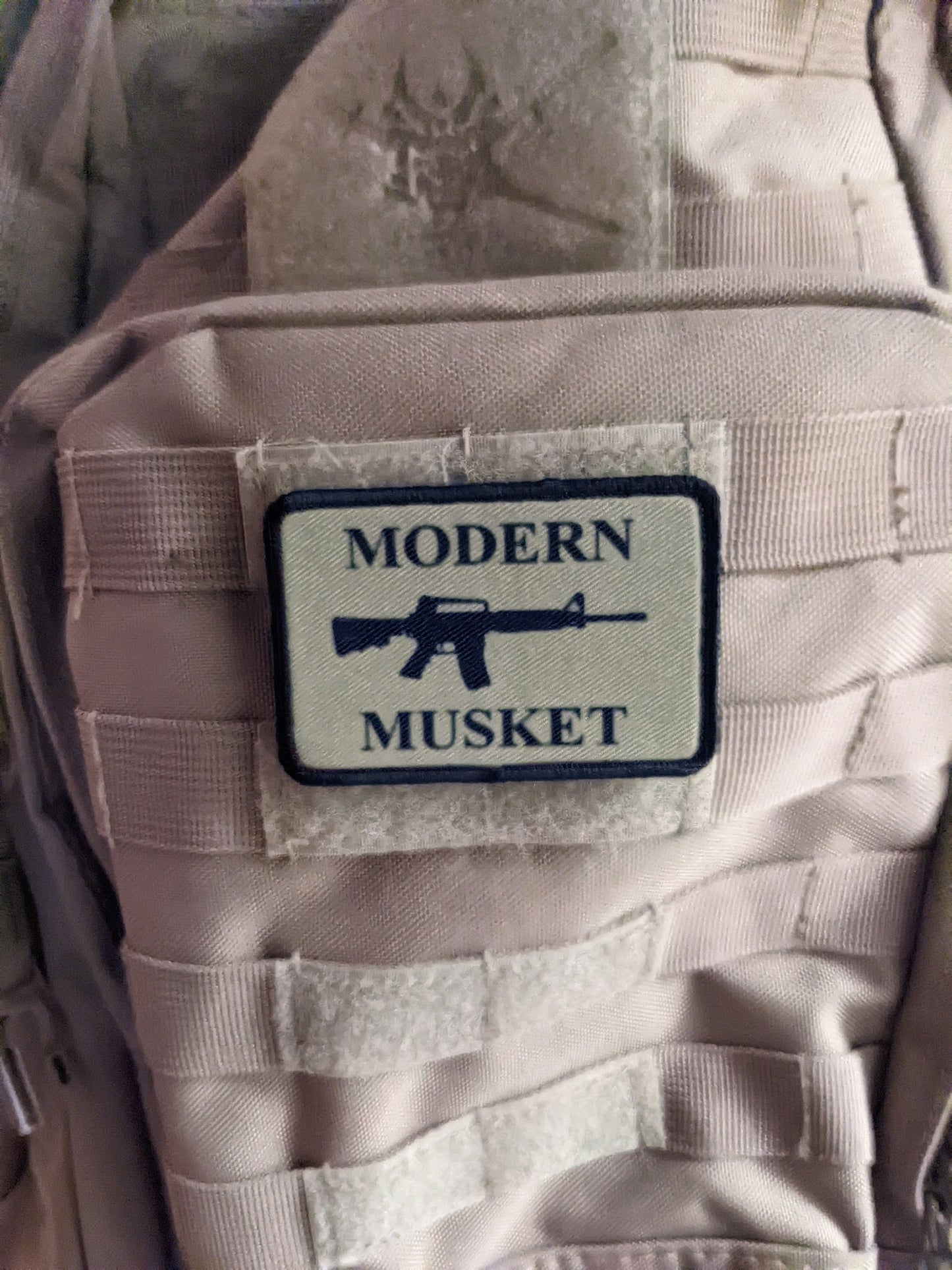 Modern musket 2nd amendment support patch 2"x3" morale patch with hook and loop backing