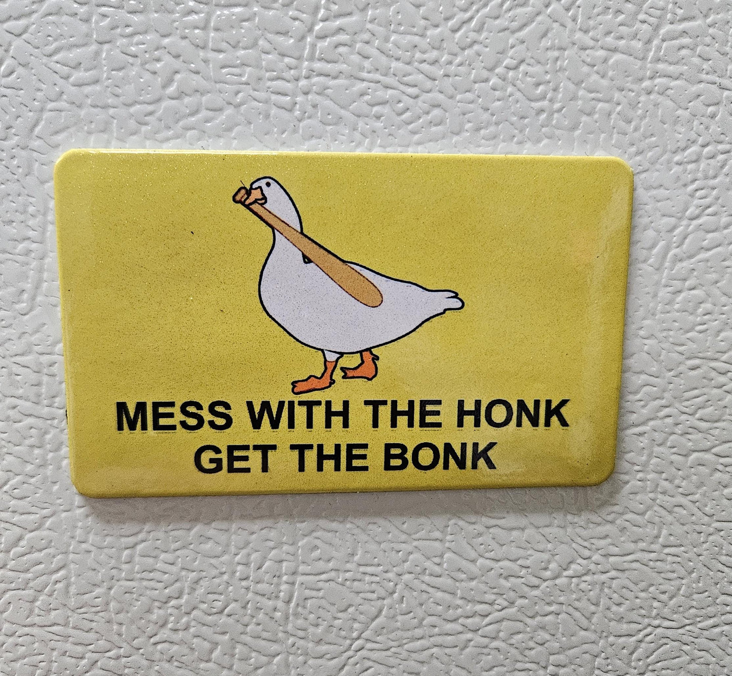 Funny mess with the honk get the bonk Gadsden flag parody fridge magnet   2x3.5" dimensions