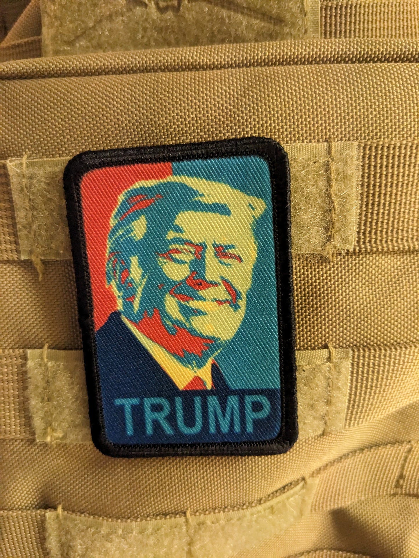 hope poster meme funny 2"x3" morale patch with hook and loop backing