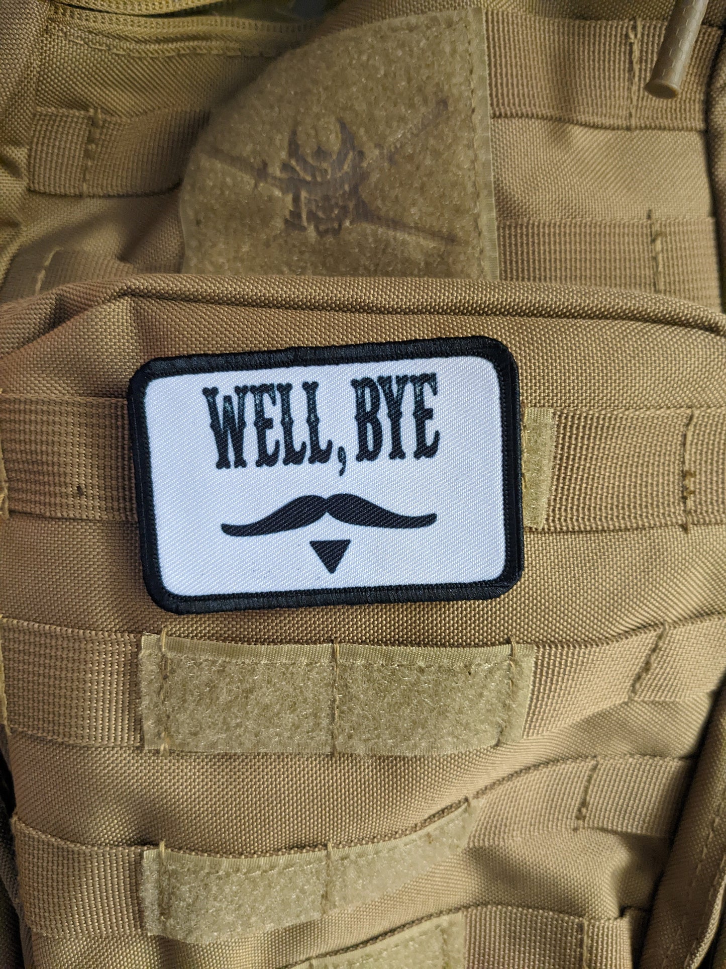 Well bye tombstone quite ringo 2"x3" morale patch with hook and loop backing