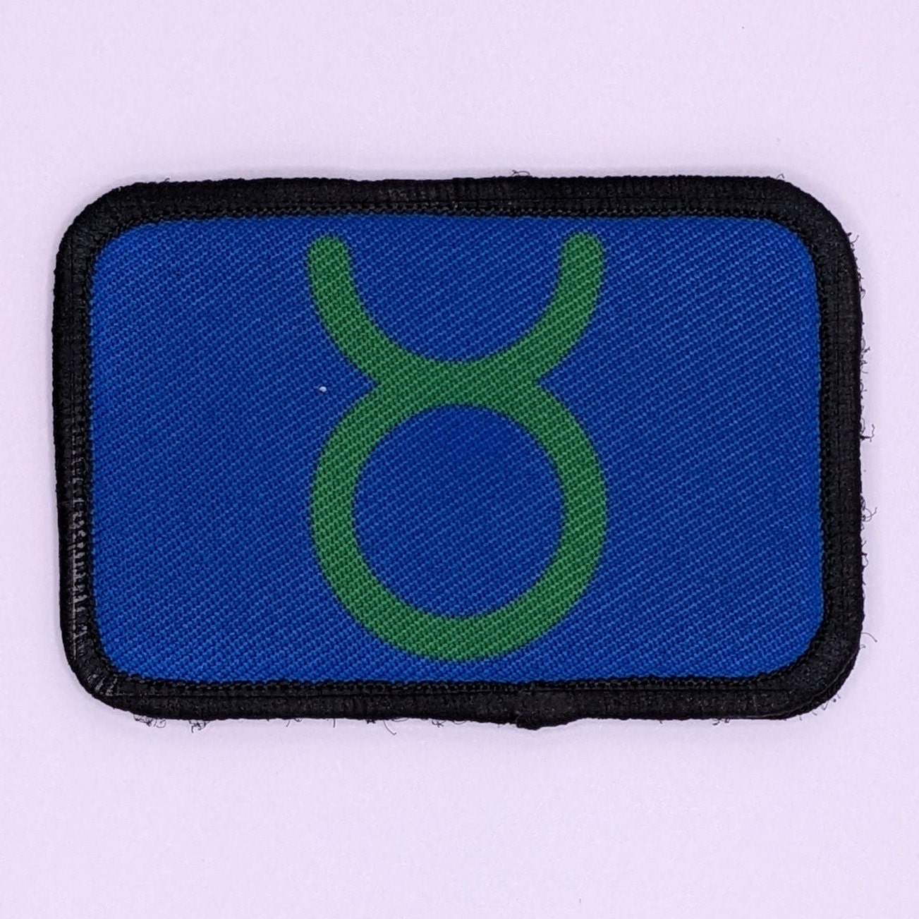 Taurus the Bull sign zodiac custom colors available 2"x3" morale patch with hook and loop backing