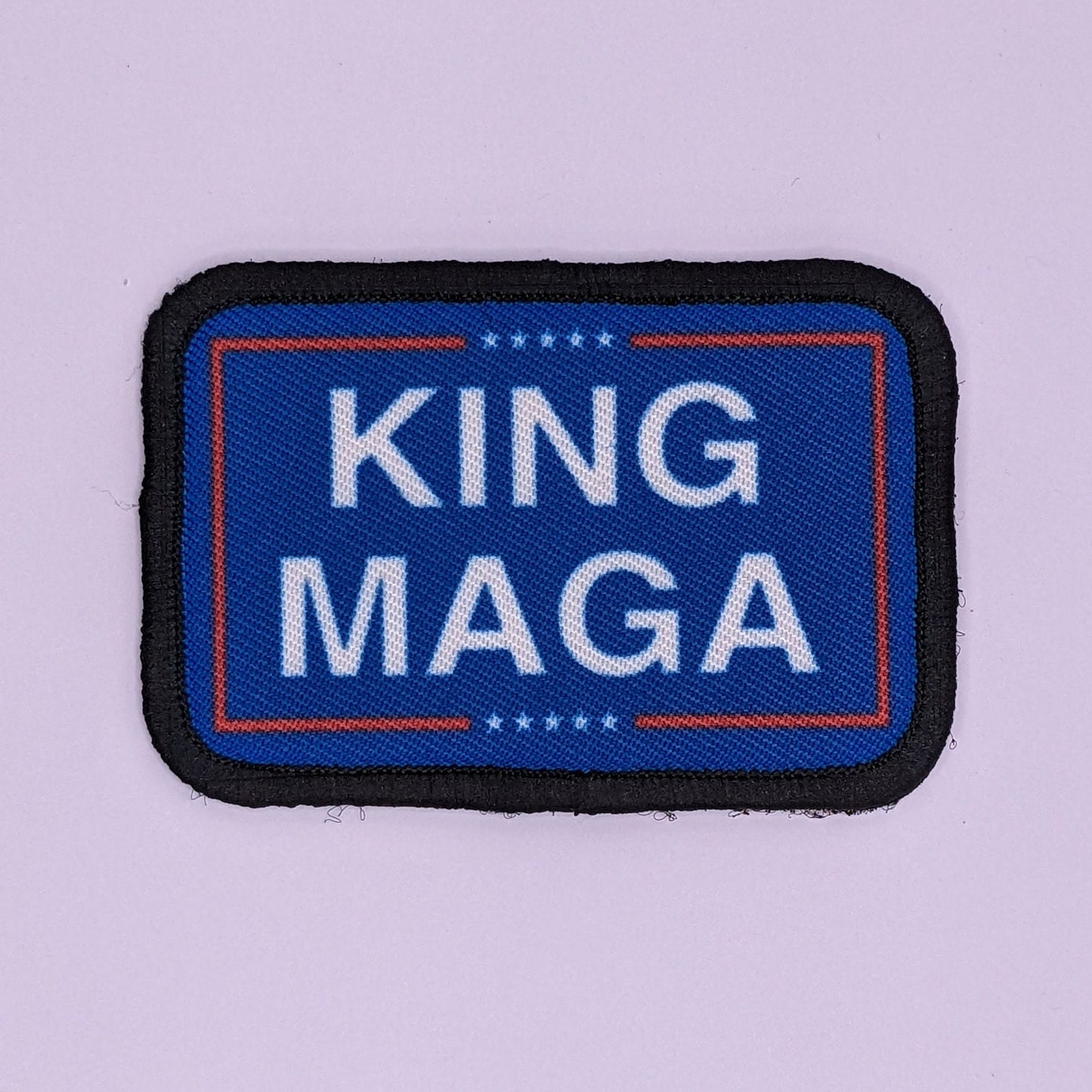 KING maga blue meme 2"x3" morale patch with hook and loop backing