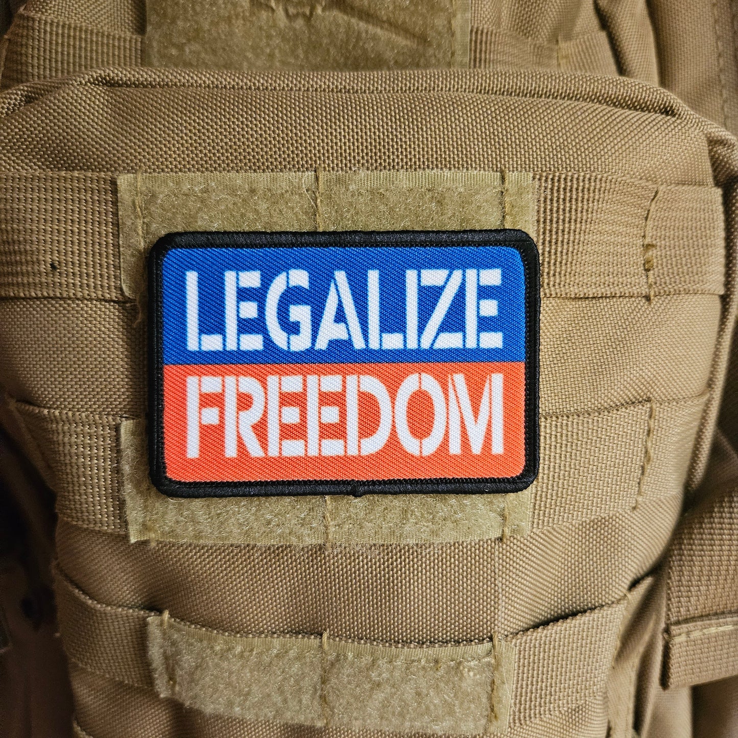 Legalize freedom   2"x3" removable morale patch with hook and loop backing