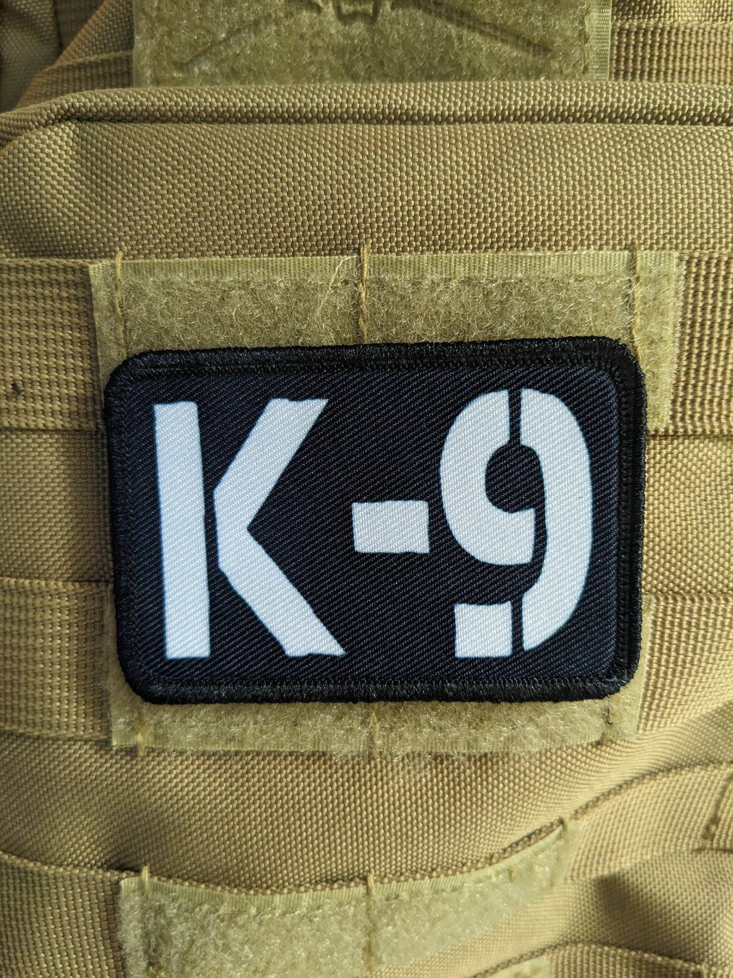 K-9 dog vest patch 2"x3" removable morale patch with hook and loop backing
