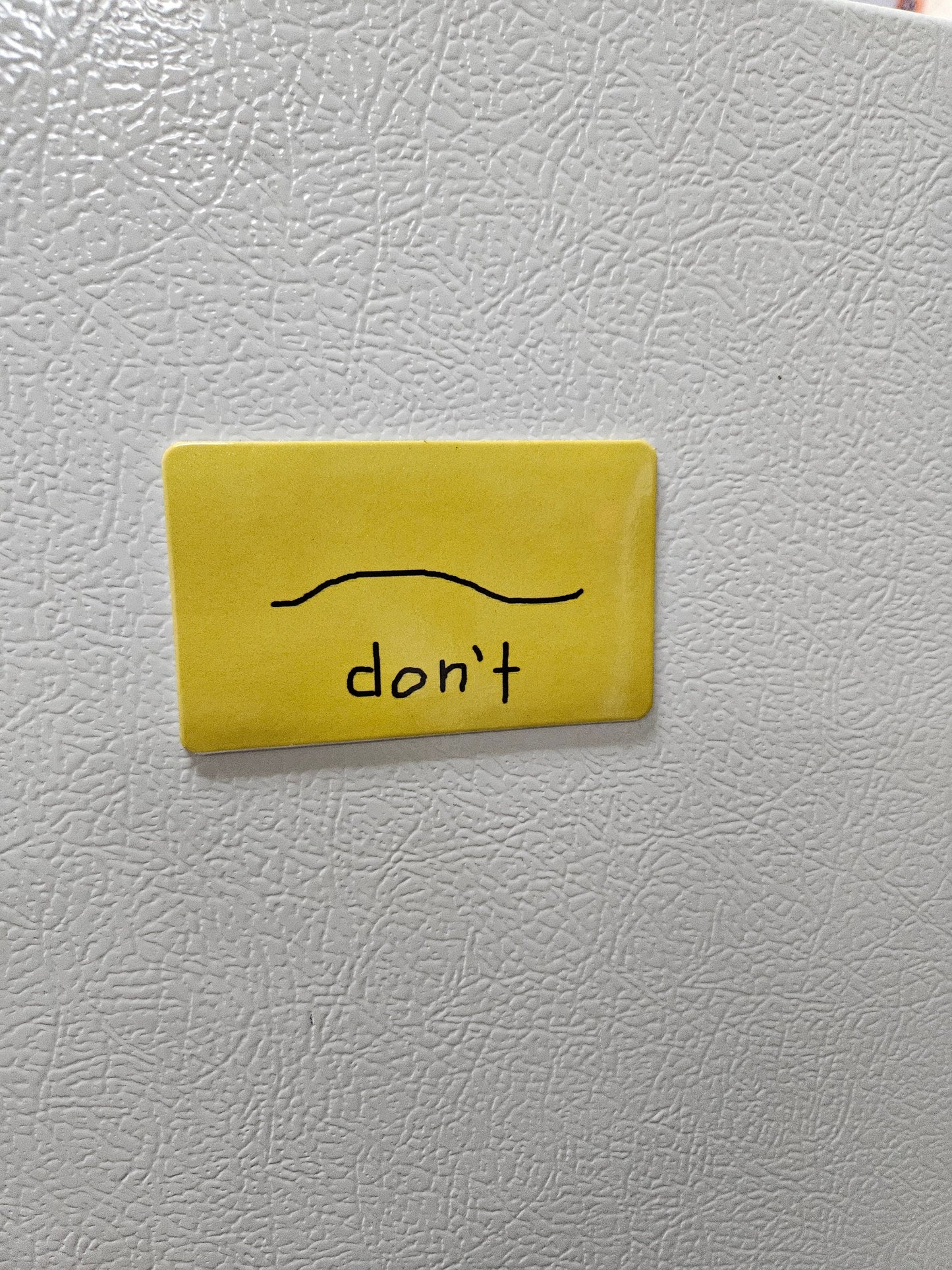 Funny "Don't" poorly drawn Gadsden flag parody fridge magnet x3.   2x3.5" dimensions