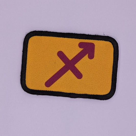 Sagittarius sign zodiac custom colors available 2"x3" morale patch with hook and loop backing