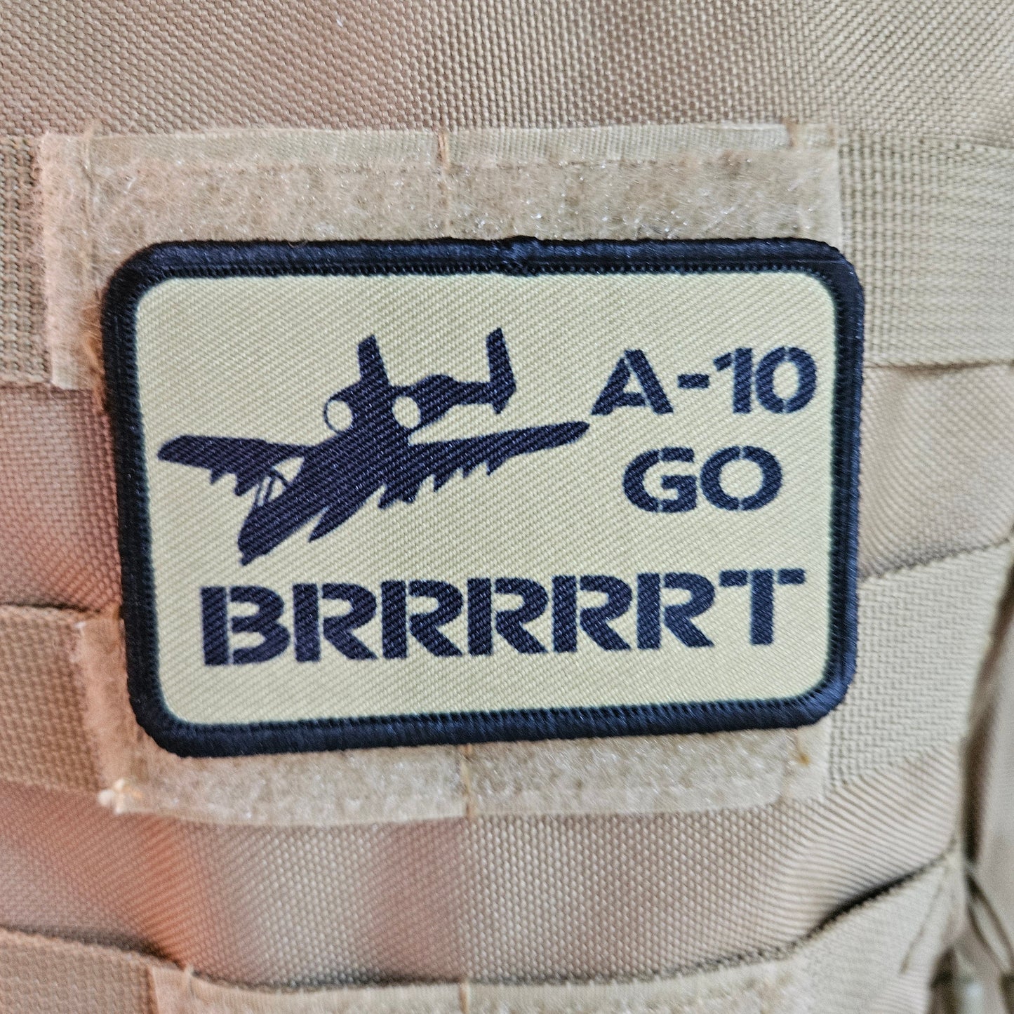 A-10 go Brrrrrrrt  2"x3" morale patch with hook and loop for hat