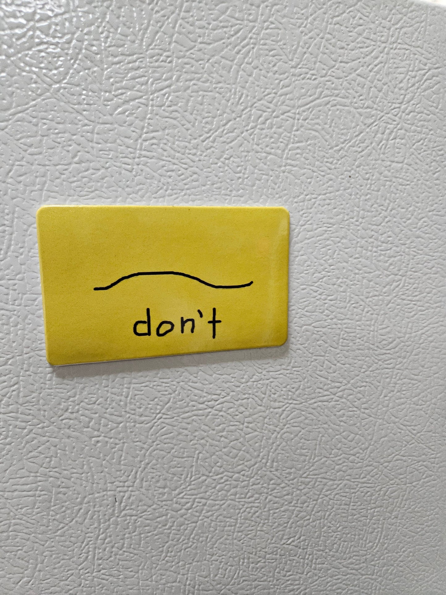 Funny "Don't" poorly drawn Gadsden flag parody fridge magnet x3.   2x3.5" dimensions