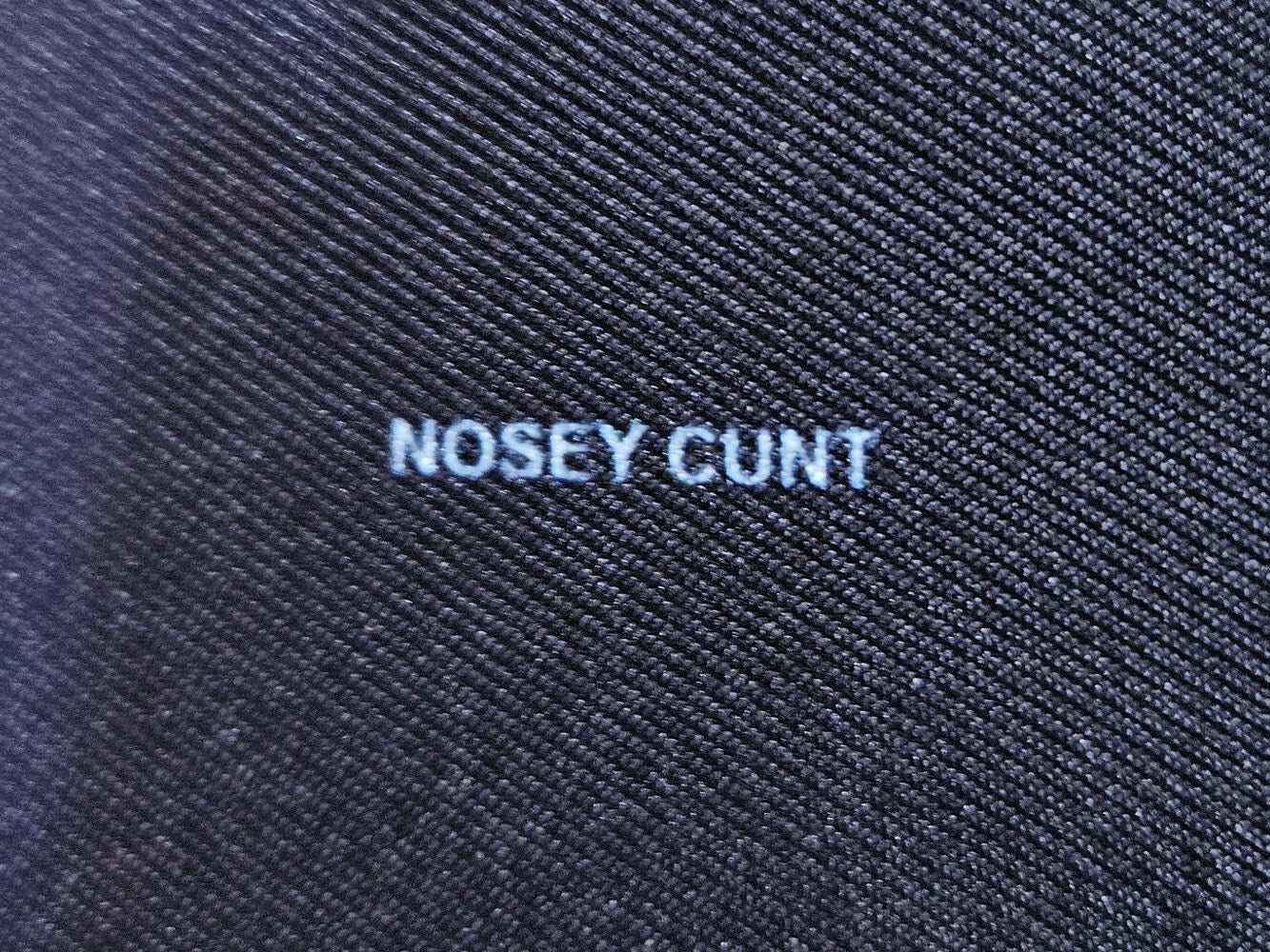 Nosey cunt meme 2"x3" morale patch with hook and loop backing