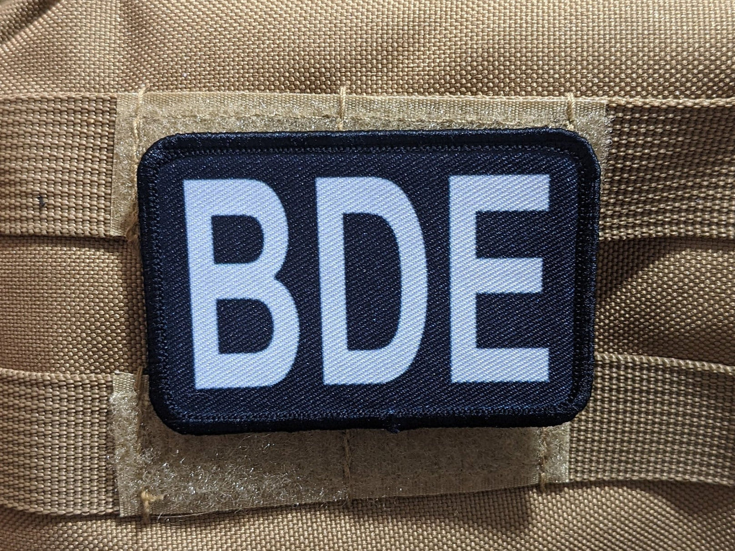 Big dick energy BDE meme 2"x3" morale patch with hook and loop backing removable