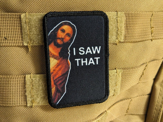 Jesus I saw that meme patch removable patch 2"x3" morale patch with hook and loop backing