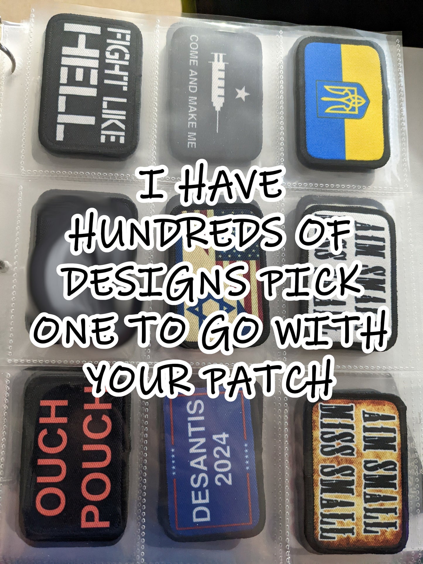 Free handmade morale patch with purchase Tactical hat for patches with place for patches hook and loop