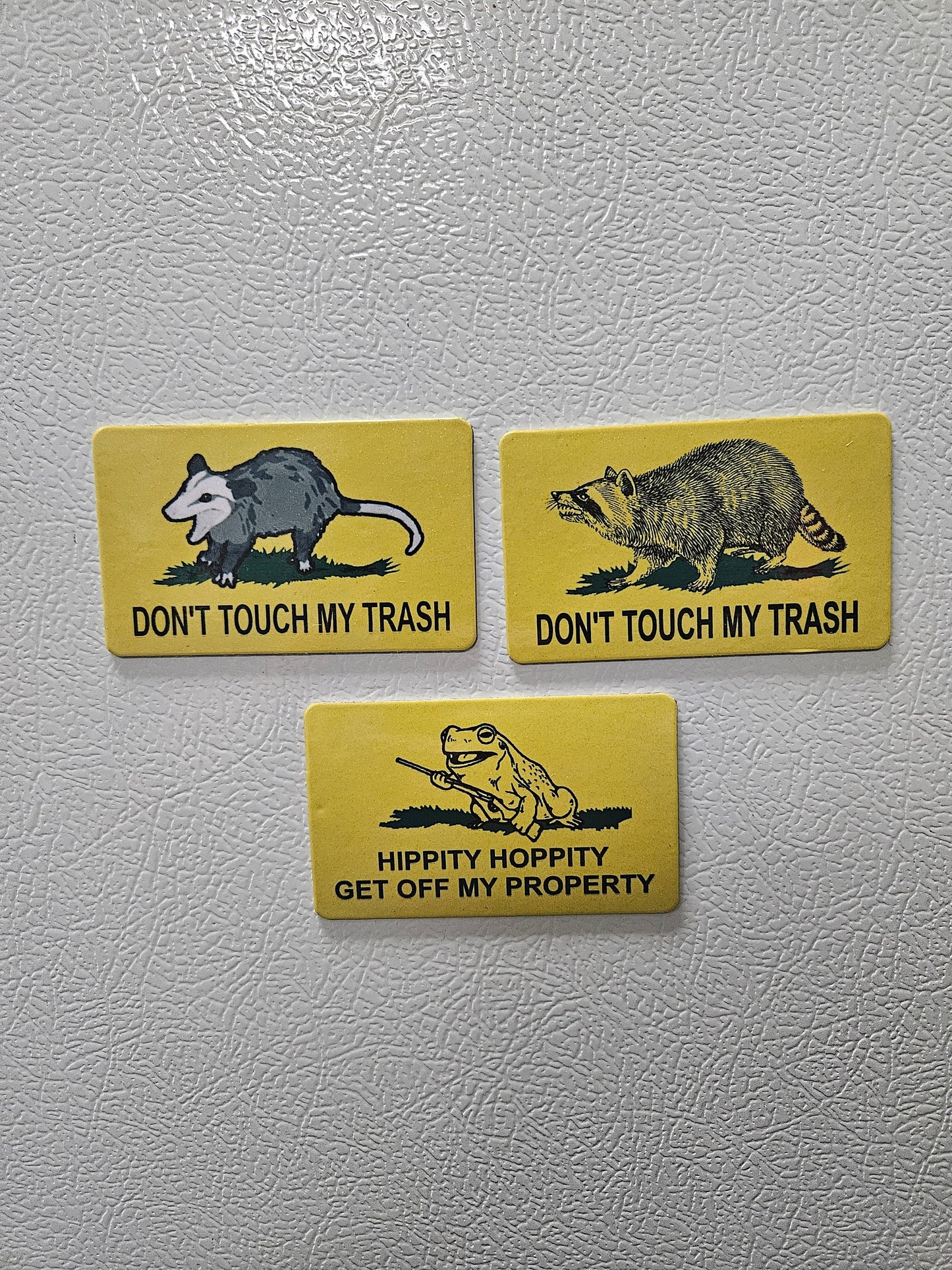 Combo three gadsden flag parody fridge magnets    2x3.5" dimensions