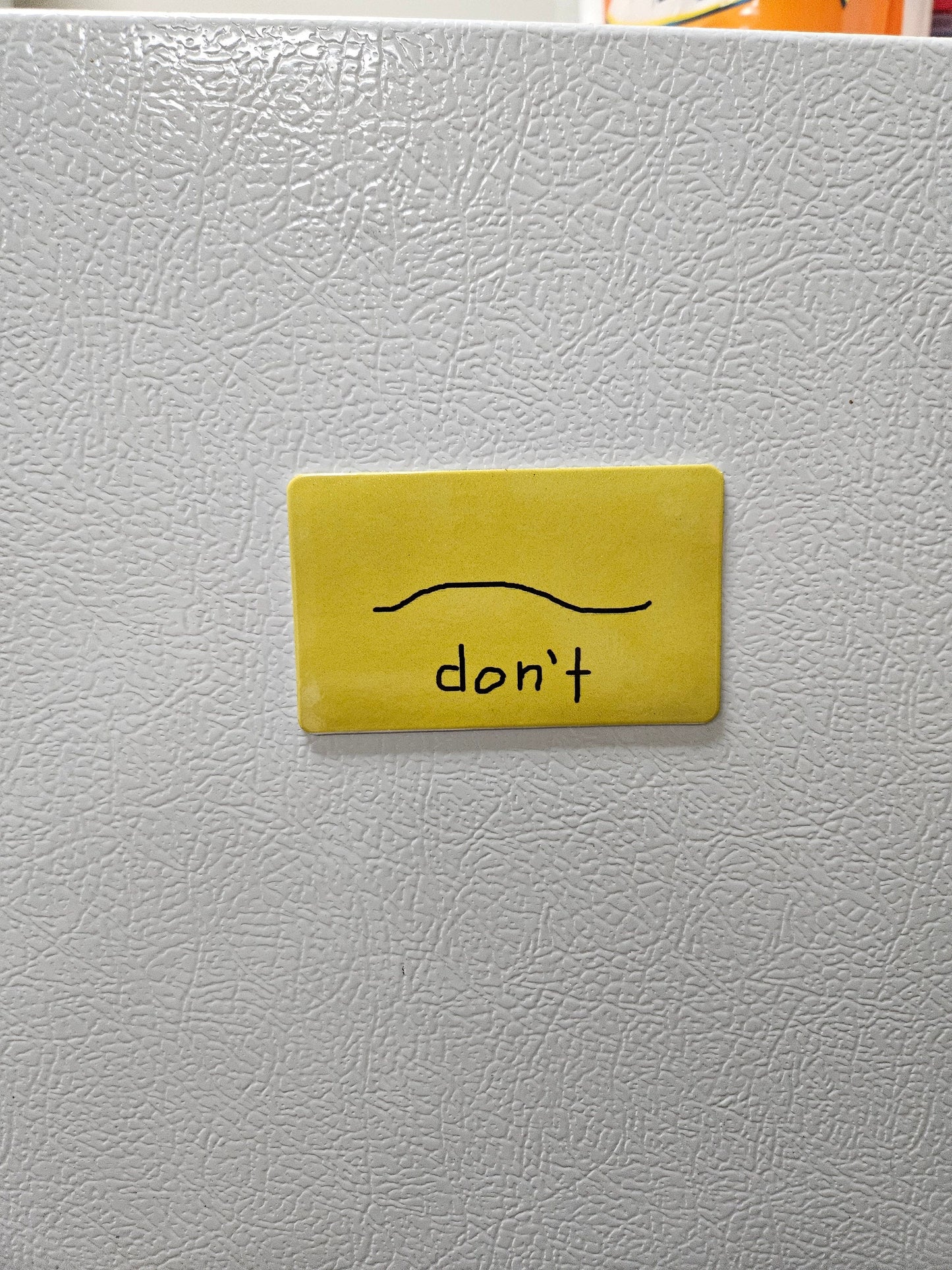 Funny "Don't" poorly drawn Gadsden flag parody fridge magnet x3.   2x3.5" dimensions