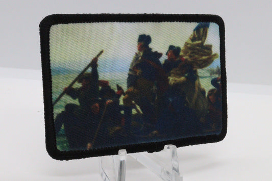 Washington crossing the Delaware 2"x3" morale patch with hook and loop backing