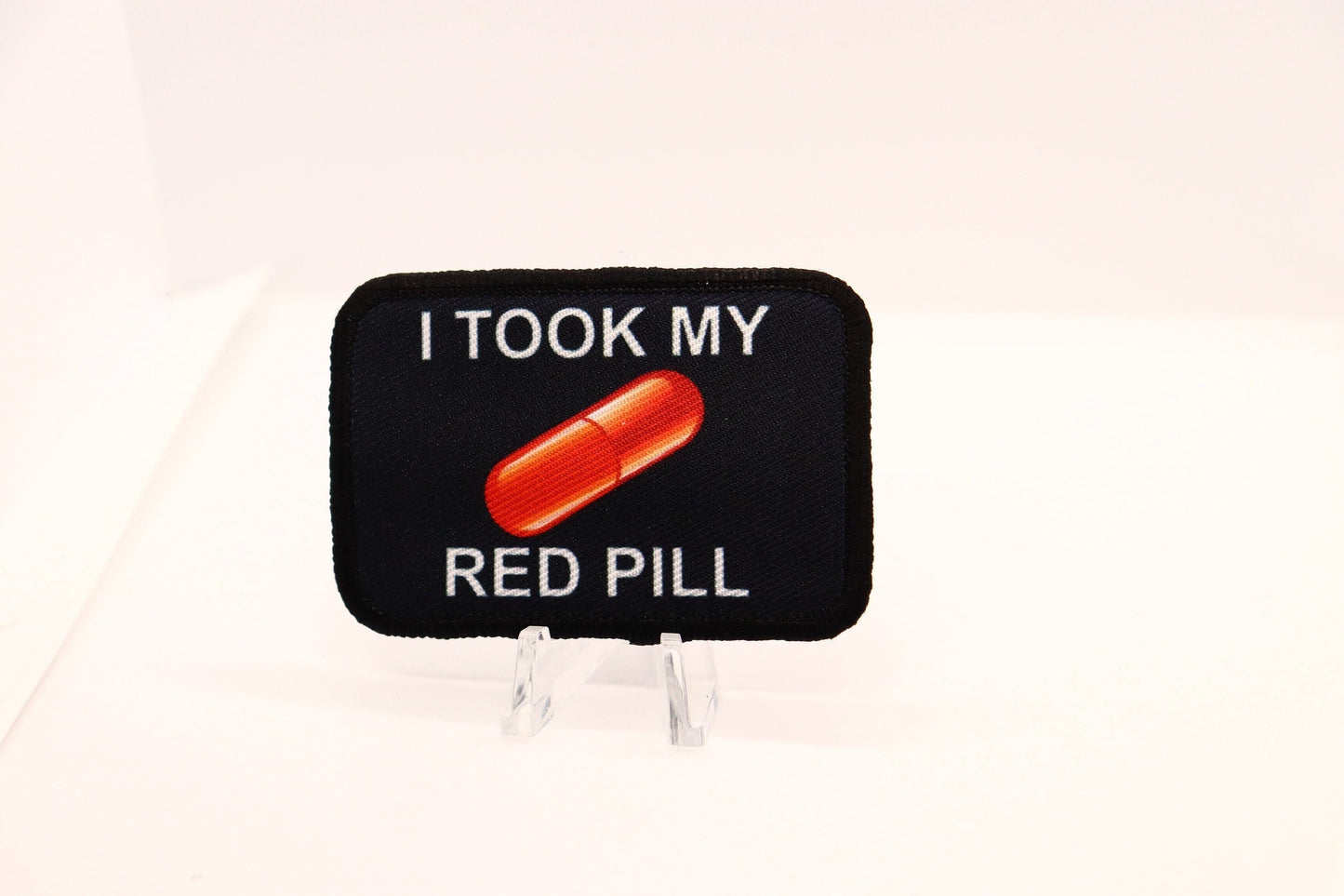 I took my red pill meme 2"x3" removable morale patch with hook and loop for hat