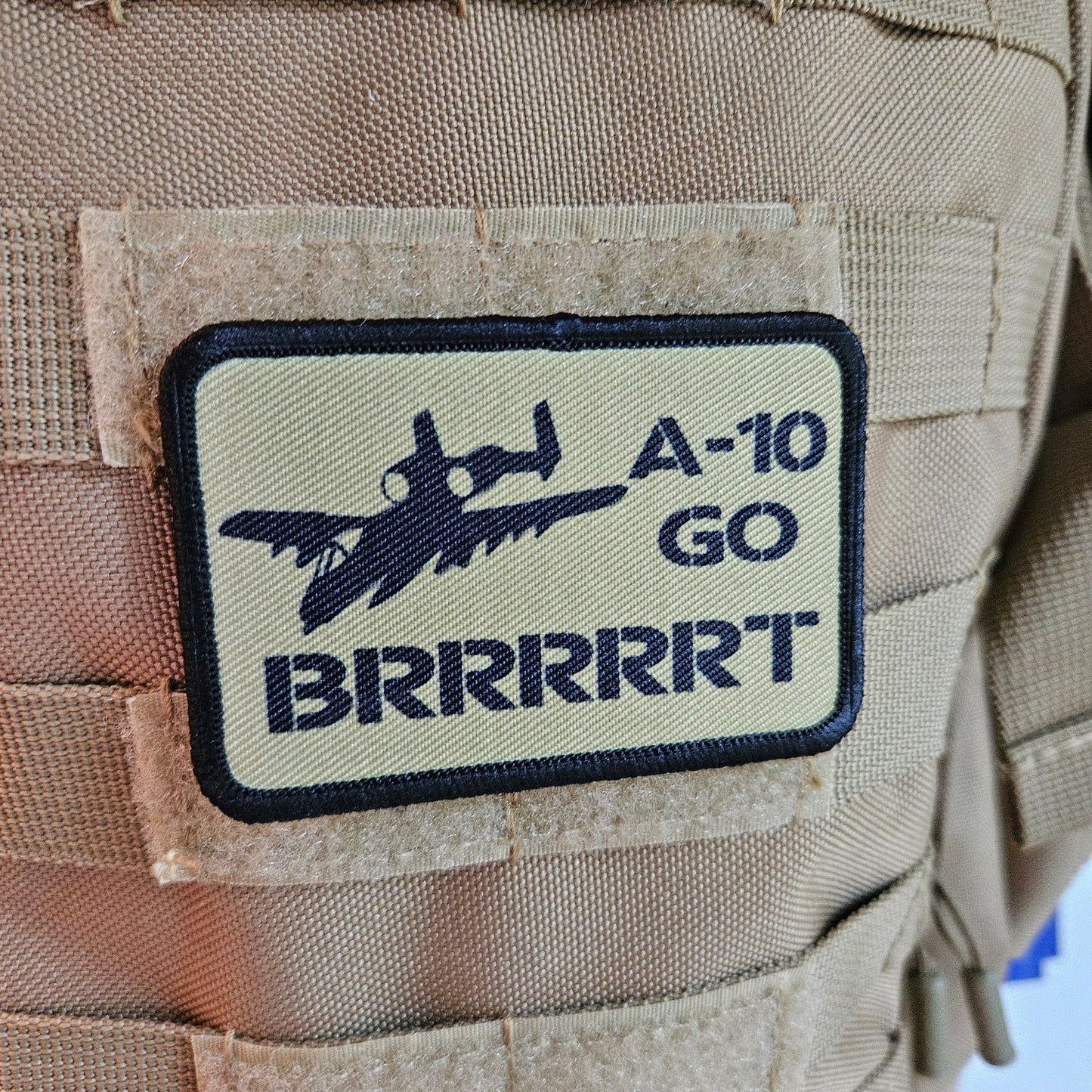 A-10 go Brrrrrrrt  2"x3" morale patch with hook and loop for hat