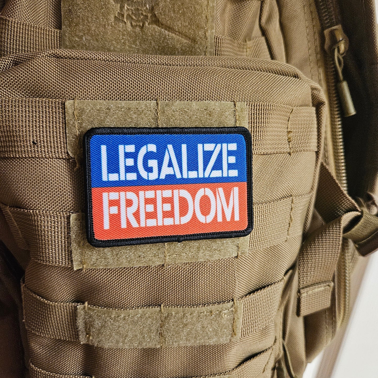 Legalize freedom   2"x3" removable morale patch with hook and loop backing