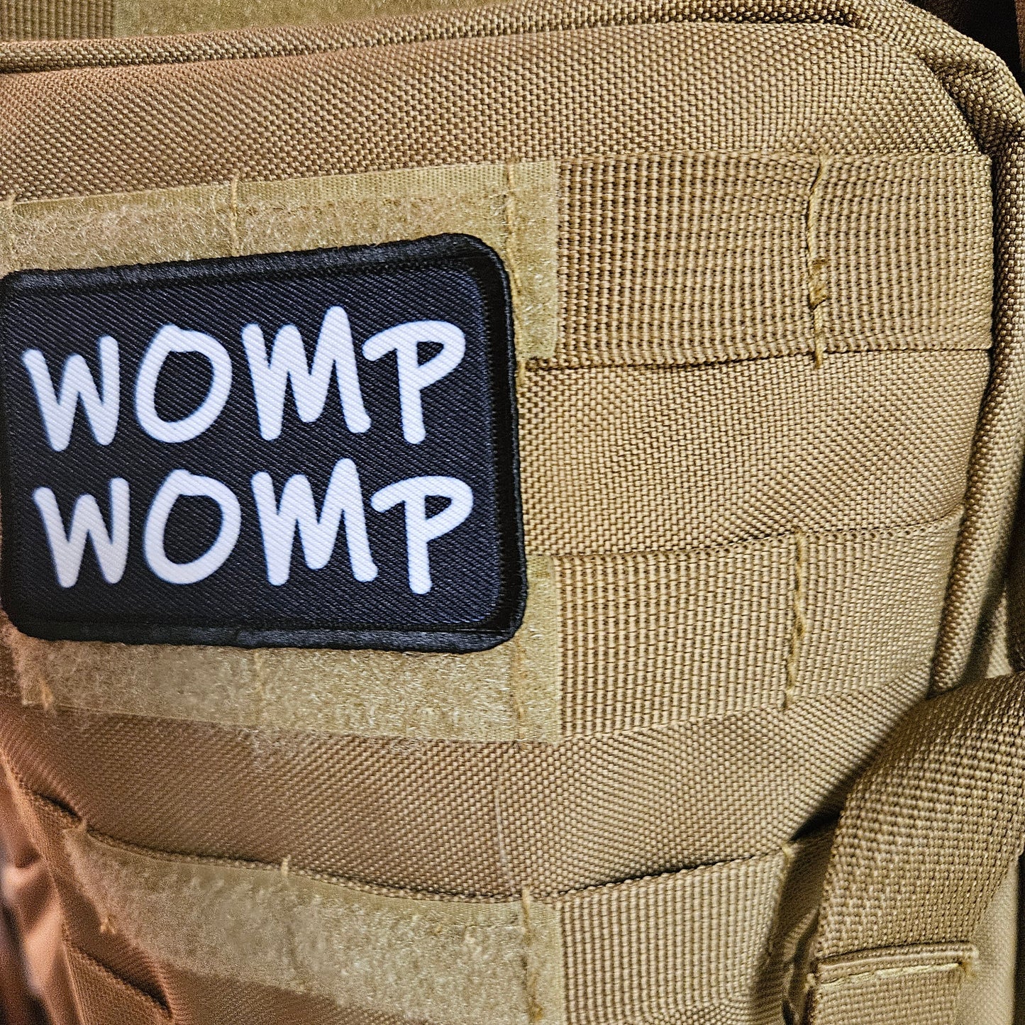 Womp womp sarcastic meme 2"x3" morale patch with hook and loop backing