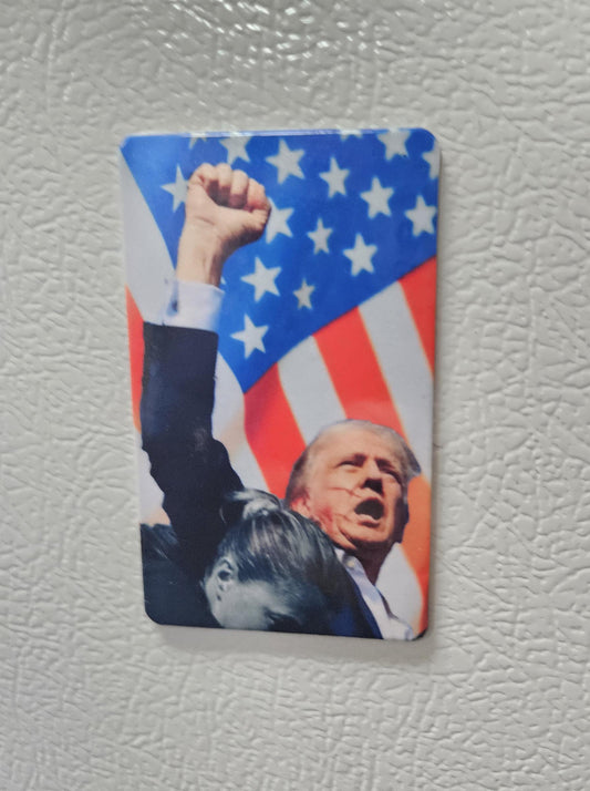 Donald  fist raised you missed fridge magnet  2x3.5" dimensions