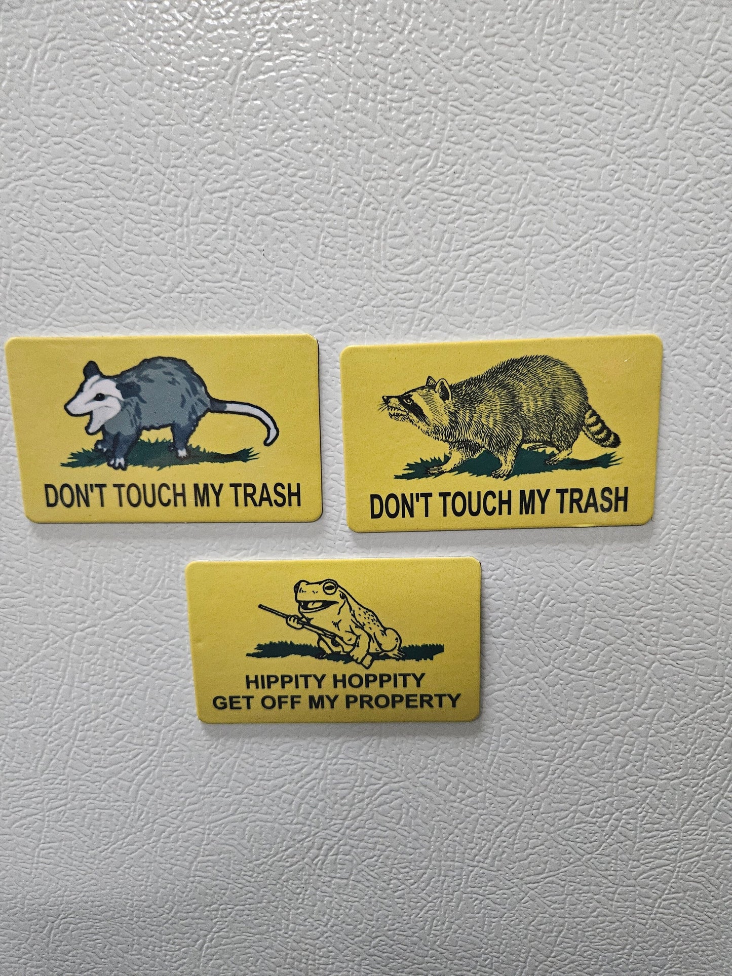 Combo three gadsden flag parody fridge magnets    2x3.5" dimensions