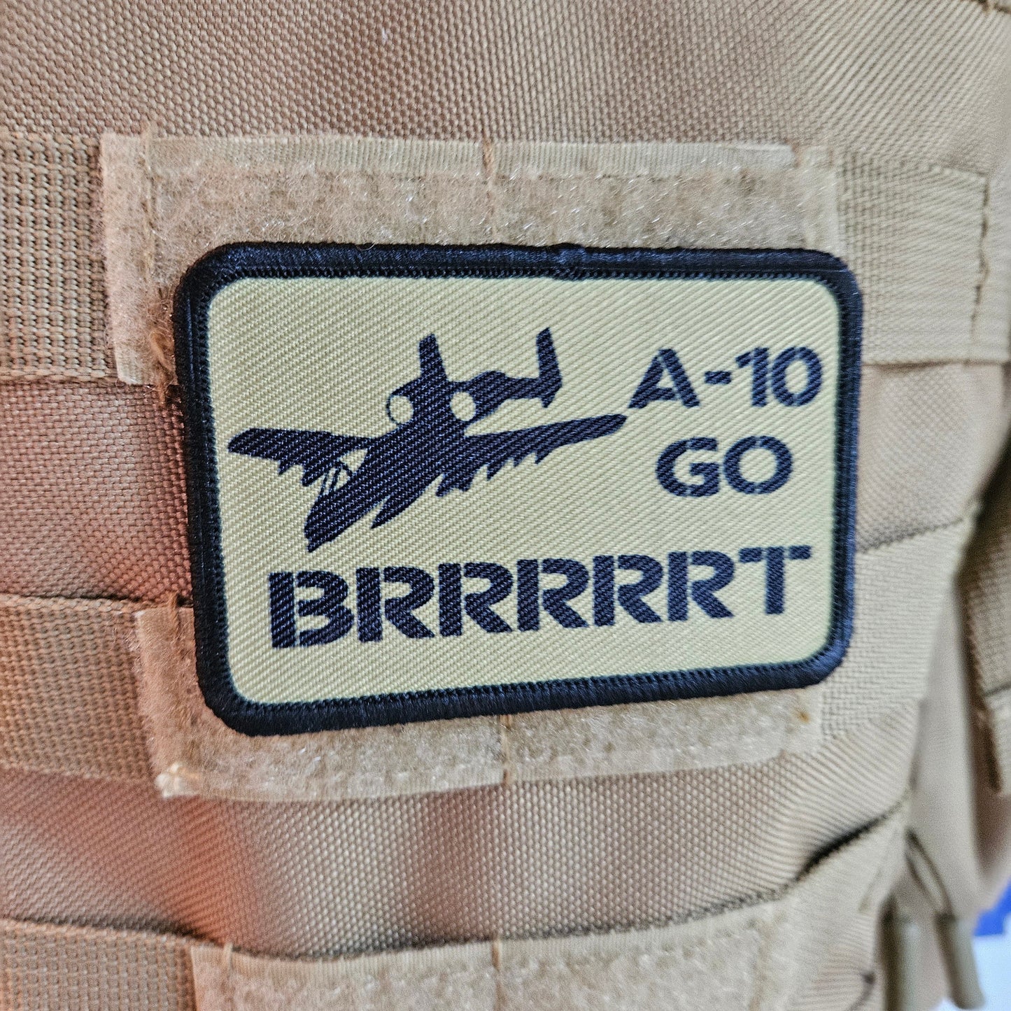A-10 go Brrrrrrrt  2"x3" morale patch with hook and loop for hat