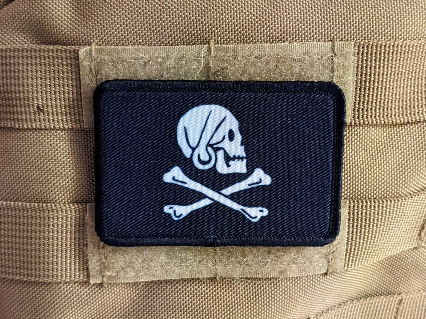 Henry Every skull and crossbones  pirate flag pirate 2"x3" removable morale patch with hook and loop for hat
