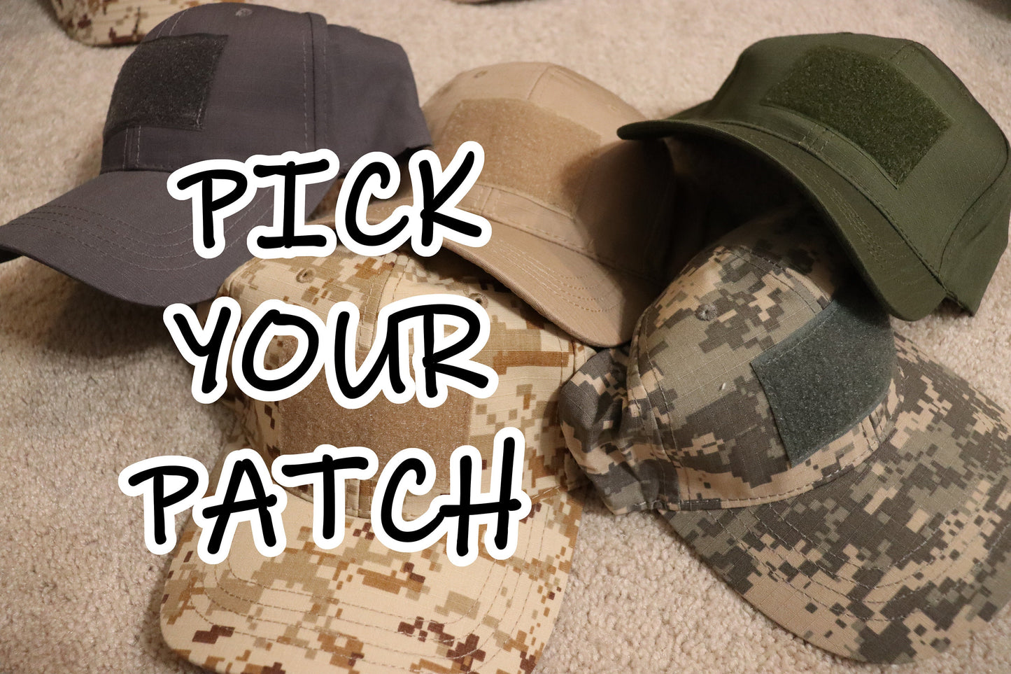 Free handmade morale patch with purchase Tactical hat for patches with place for patches hook and loop