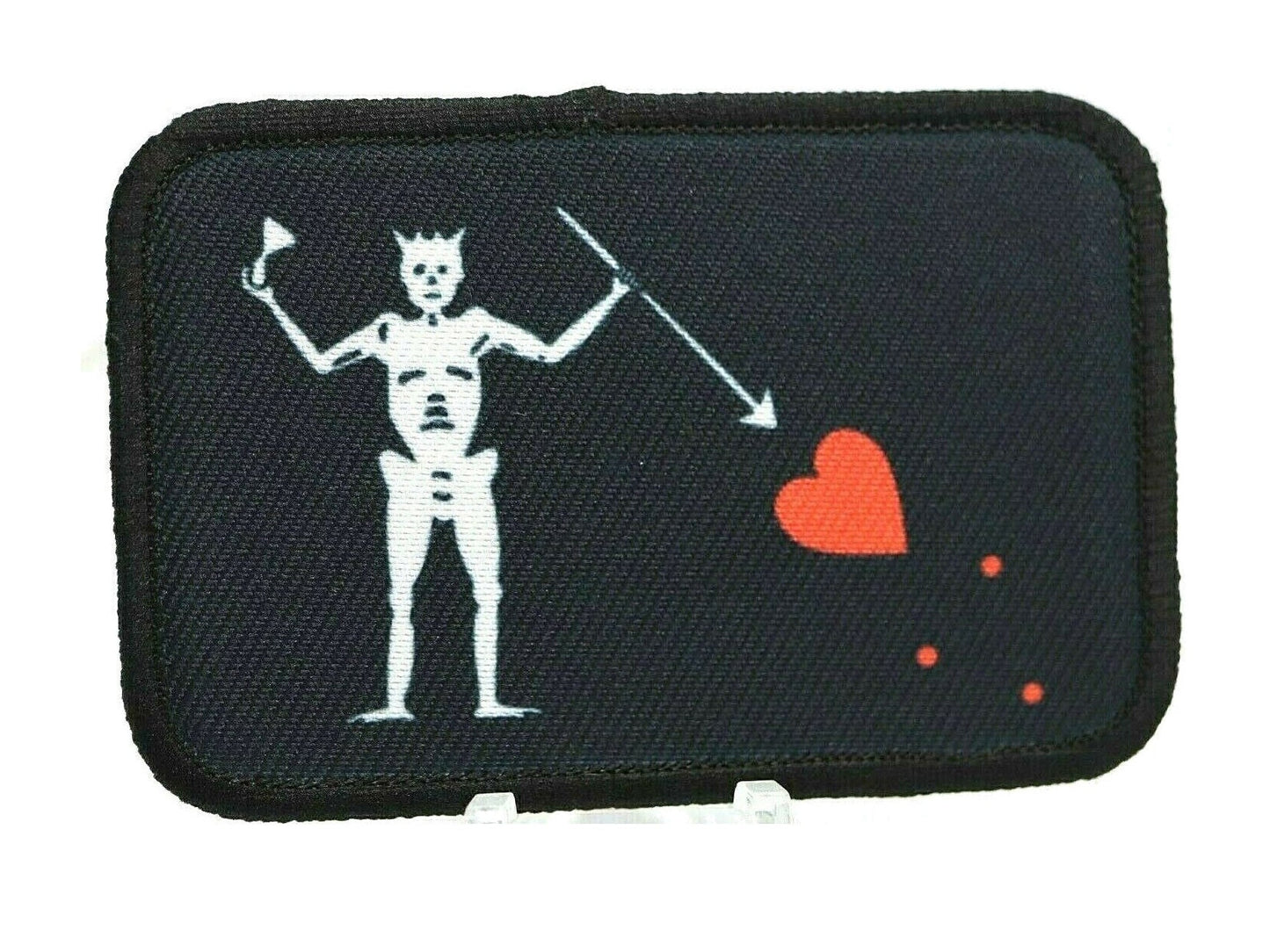 Blackbeard Edward Teach  pirate flag pirate 2"x3" removable morale patch with hook and loop for hat