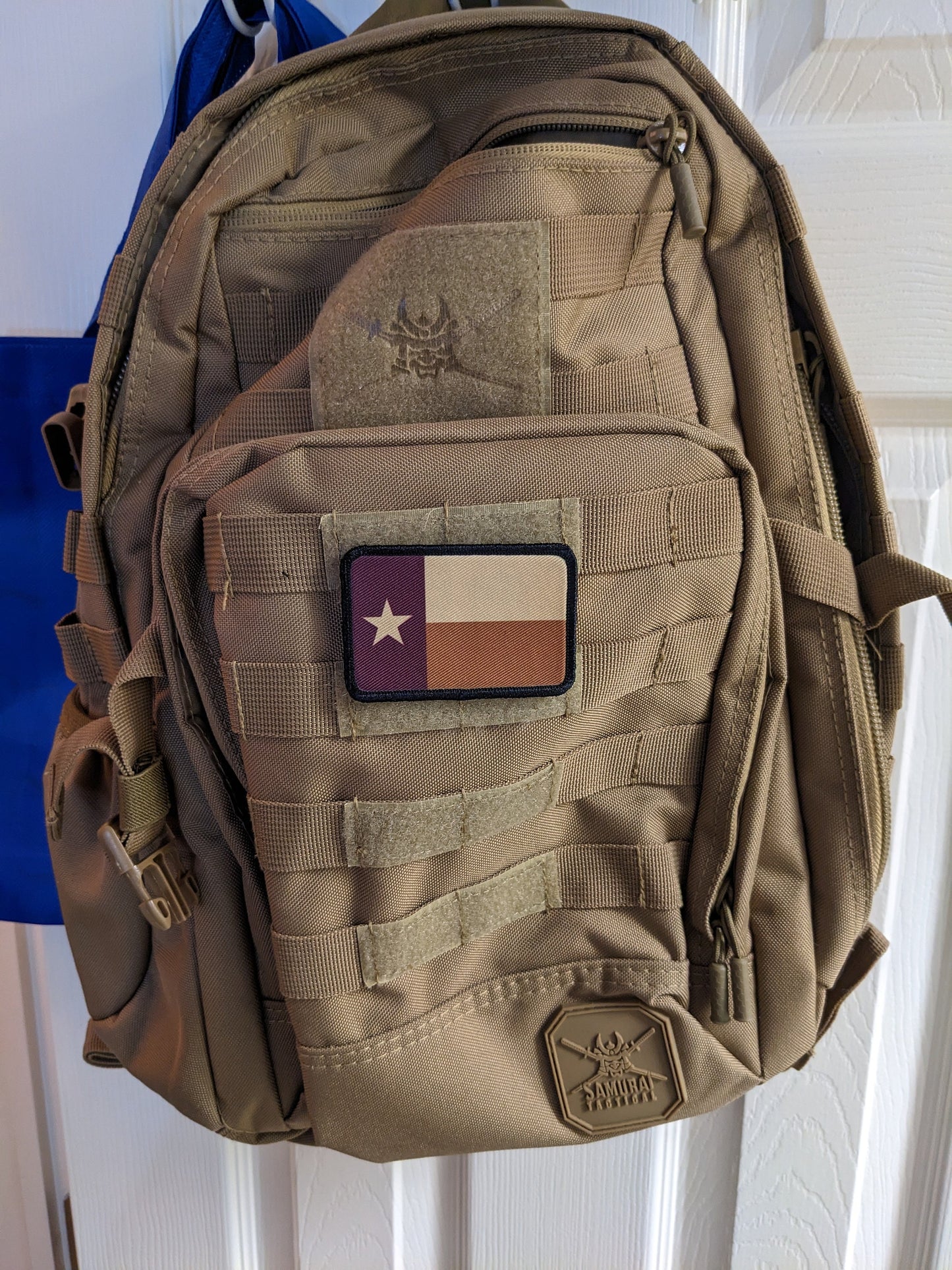Texas flag coyote brown and tan  removable patch 2"x3" morale patch with hook and loop backing
