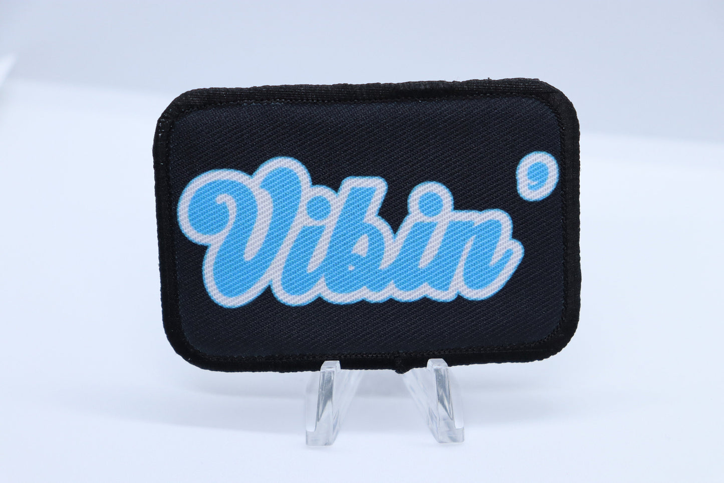 Vibin' removable patch 2"x3" morale patch with hook and loop backing