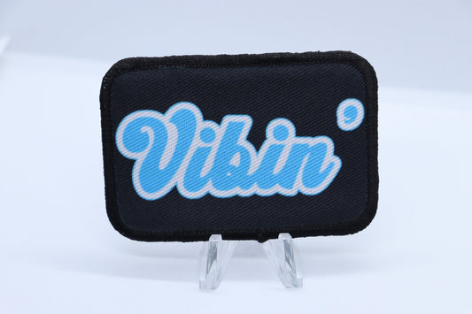 Vibin' removable patch 2"x3" morale patch with hook and loop backing