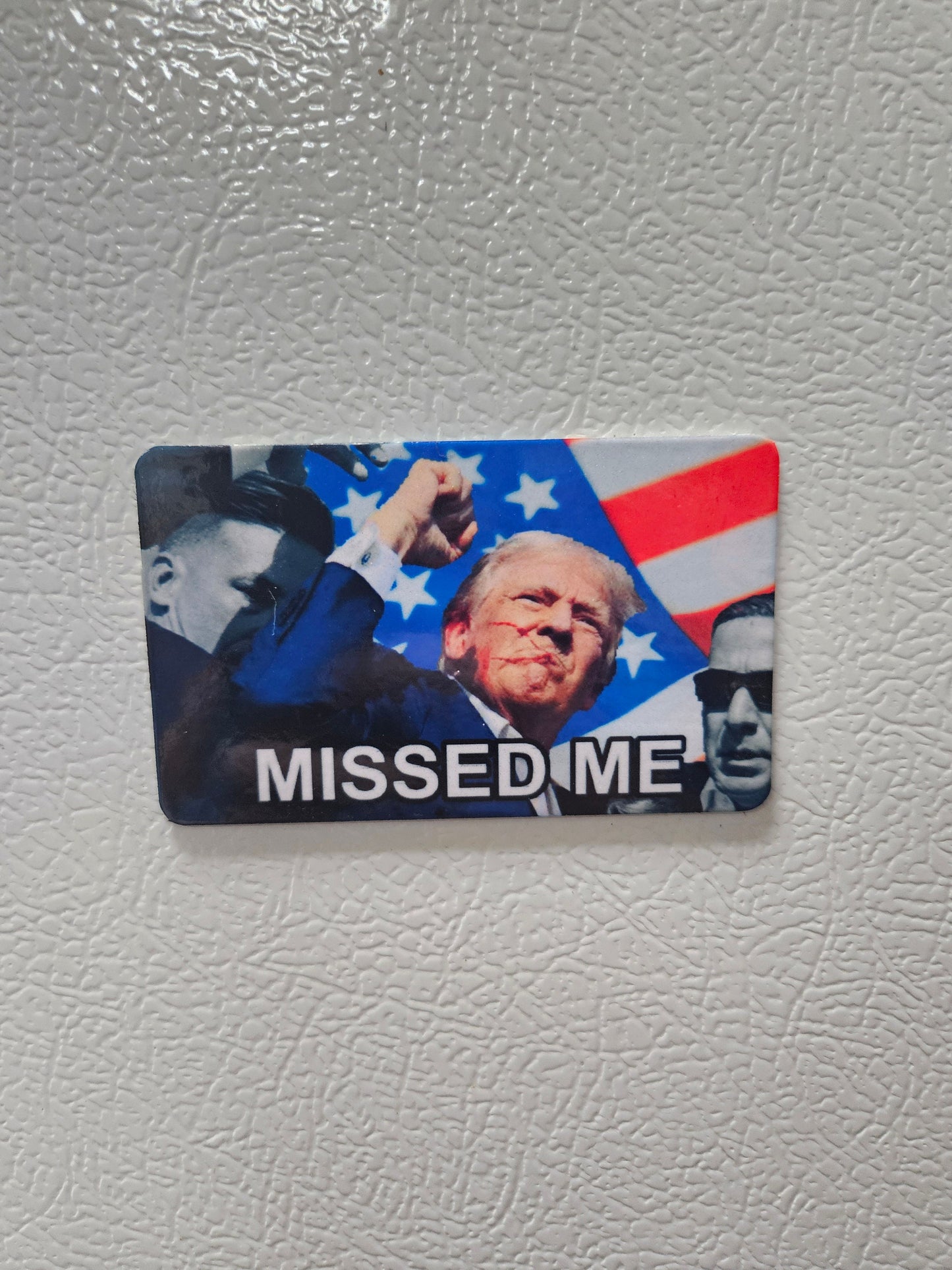 Donald fist raised you missed fridge magnet x3.   2x3.5" dimensions