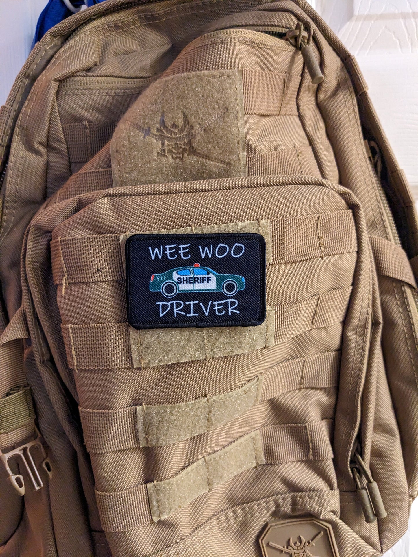 Florida version Wee woo driver sheriff department car driver funny 2"x3" removable morale patch with hook and loop backing