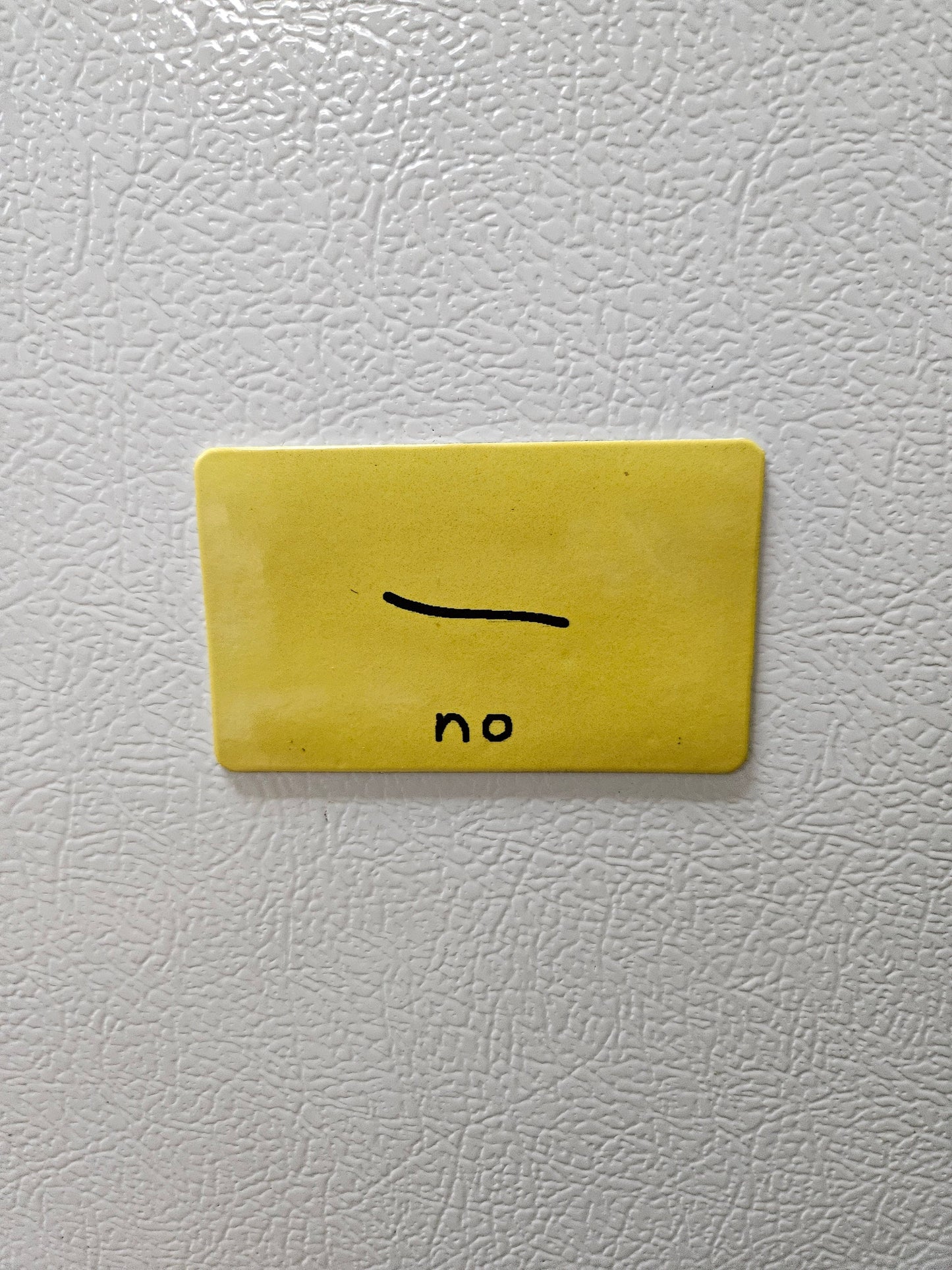 Funny "NO" poorly drawn Gadsden flag parody fridge magnet x3.   2x3.5" dimensions