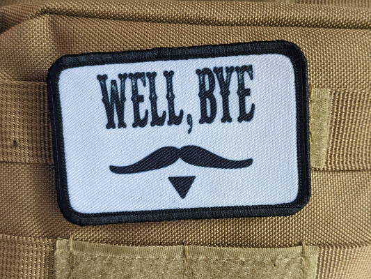 Well bye tombstone quite ringo 2"x3" morale patch with hook and loop backing