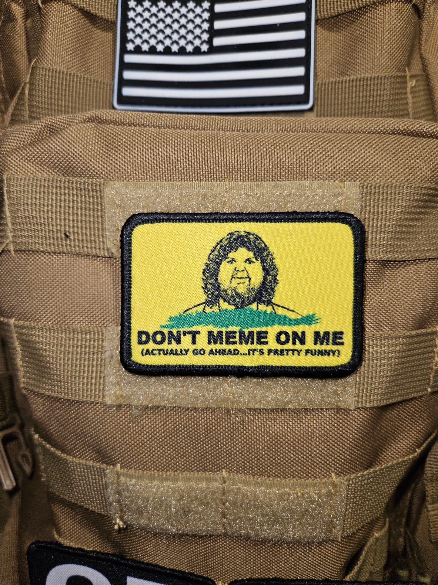 Jd vance meme dont meme on me joke  2"x3" morale patch with hook and loop backing