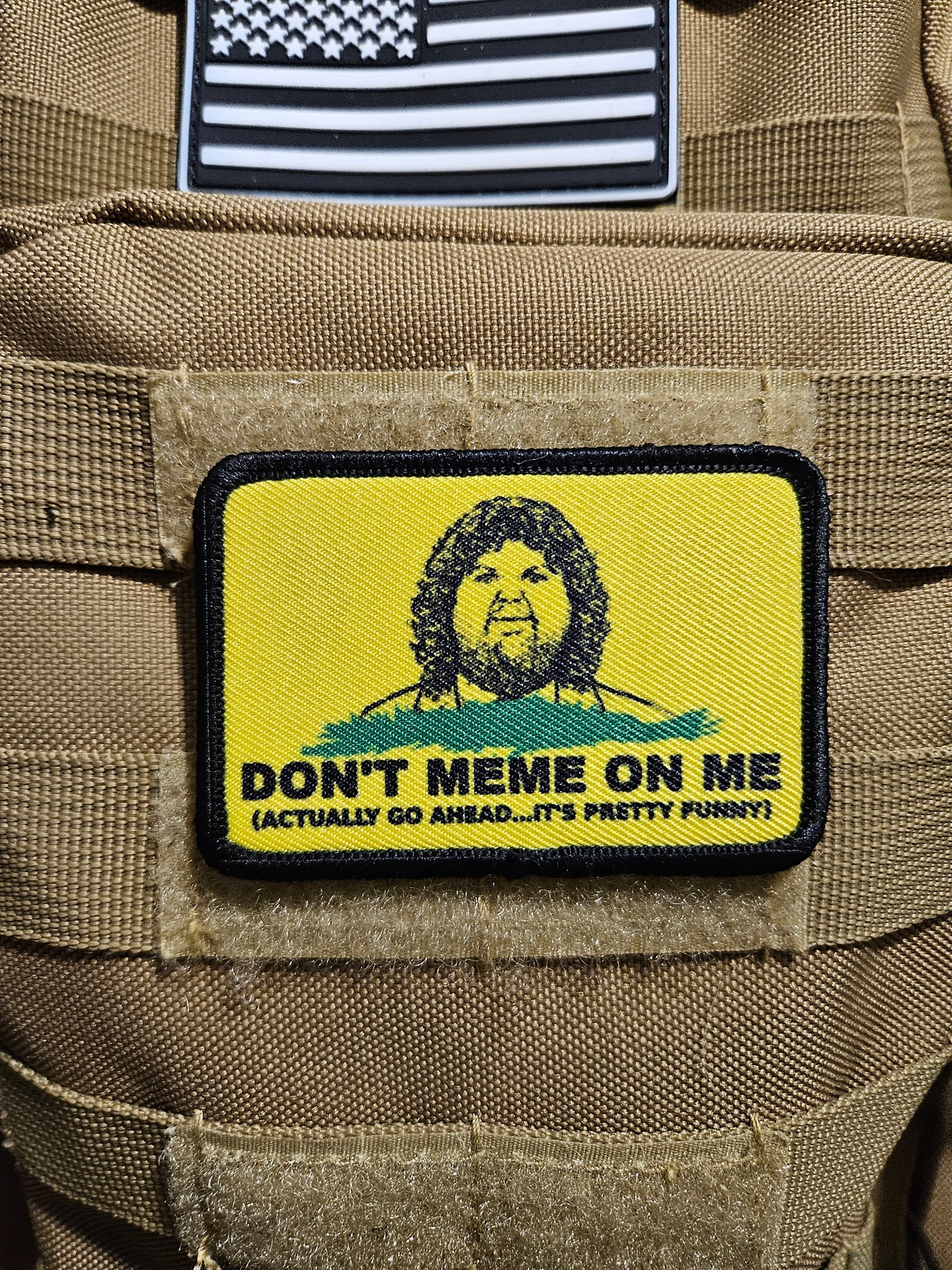 Jd vance meme dont meme on me joke  2"x3" morale patch with hook and loop backing