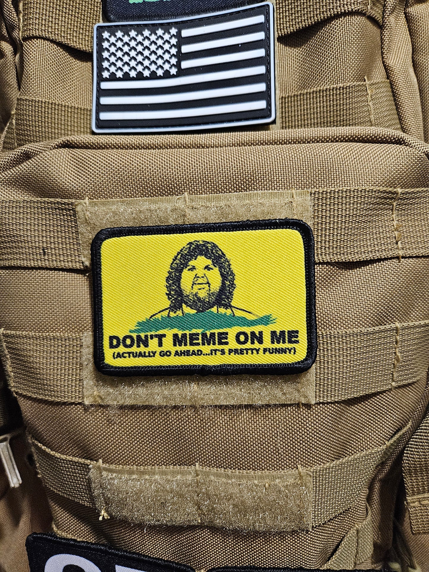 Jd vance meme dont meme on me joke  2"x3" morale patch with hook and loop backing