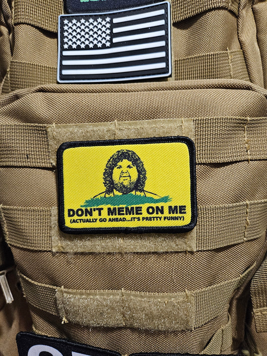Jd vance meme dont meme on me joke  2"x3" morale patch with hook and loop backing