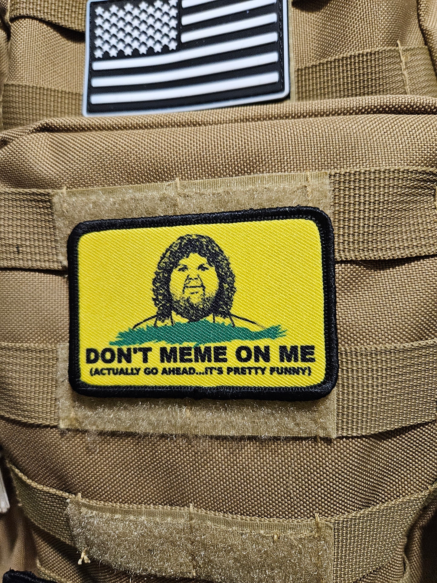 Jd vance meme dont meme on me joke  2"x3" morale patch with hook and loop backing