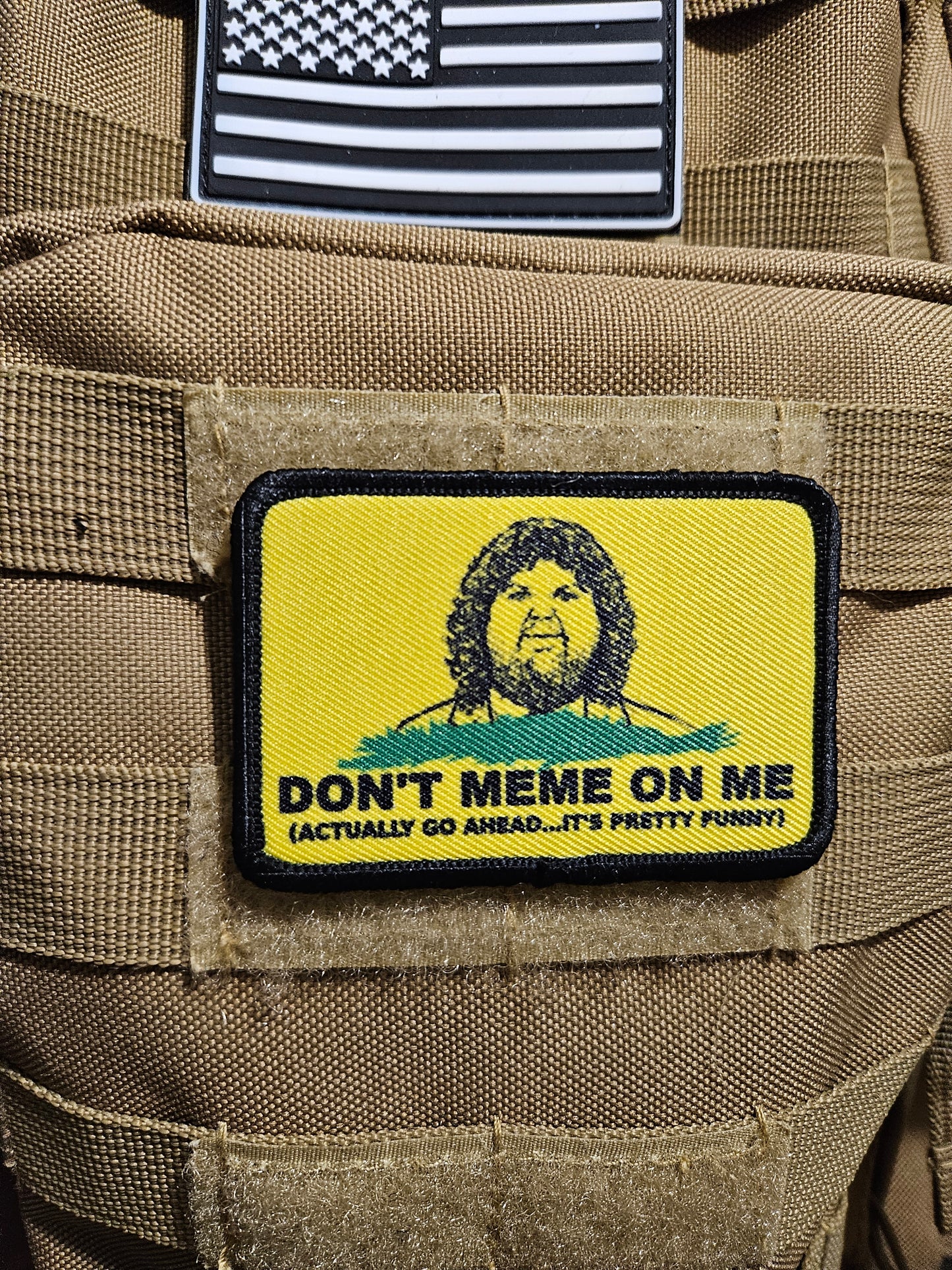 Jd vance meme dont meme on me joke  2"x3" morale patch with hook and loop backing